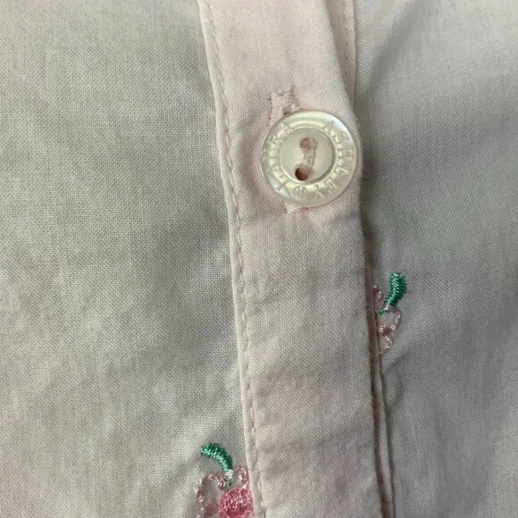 Vintage Laura Ashley Parisian Pink Cotton Nightgown Cottagecore Prairie Y2K Sz M - Picture 13 of 16